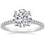 18K White Gold Sonora Diamond Ring, smalltop view