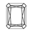 1.0 Carat Radiant Diamond small top view with measurements