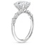 Platinum Tacori Sculpted Crescent Pear Diamond Ring, smallside view