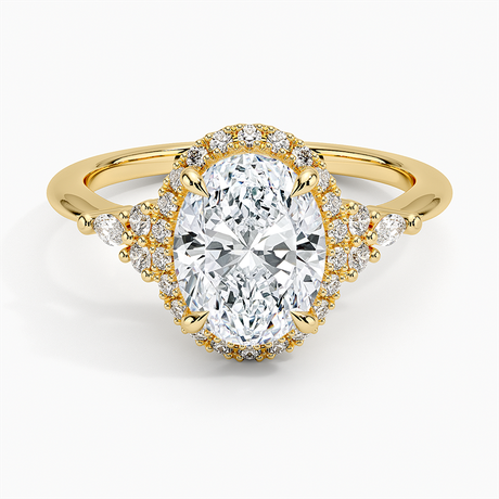 18K Yellow Gold Nadia Halo Diamond Ring (1/4 ct. tw.)