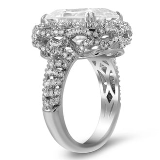 Custom Luxe Pierced Diamond Ring