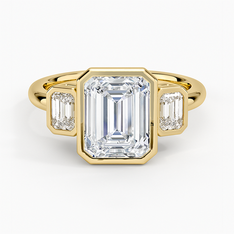 Rhiannon Bezel Three Stone Diamond Ring