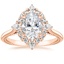 14K Rose Gold Dahlia Halo Diamond Ring (1/3 ct. tw.), smalltop view