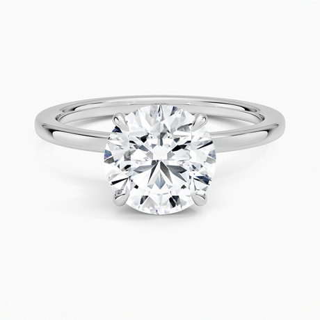 Platinum Secret Halo Diamond Ring