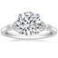 18K White Gold Verbena Diamond Ring, smalltop view