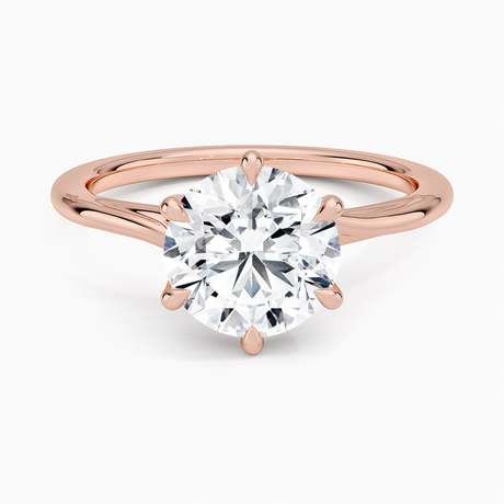 14K Rose Gold Delilah Twist Solitaire Ring