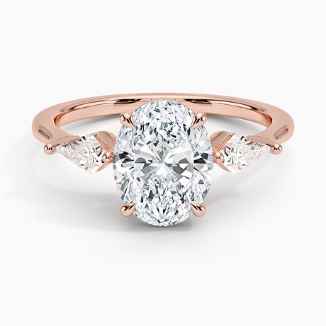 14K Rose Gold Luxe Cometa Three Stone Diamond Ring (1/3 ct. tw.)