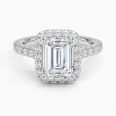 Luxe French Pavé Halo Ring