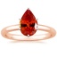 14K Rose Gold Comfort Fit 2mm Six-Prong Solitaire Ring, smalltop view