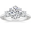 Platinum Catalina Three Stone Diamond Ring (1/2 ct. tw.), smalltop view