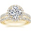 18K Yellow Gold Sienna Halo Diamond Ring with Sienna Diamond Ring (1/2 ct. tw.)