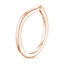 14K Rose Gold Chevron Ring, smallside view