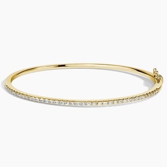 Whisper Baguette Diamond Bangle Bracelet - Brilliant Earth