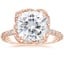 14K Rose Gold Nova Halo Diamond Ring (1/2 ct. tw.), smalltop view