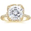 18K Yellow Gold Nova Halo Diamond Ring (1/2 ct. tw.), smalltop view