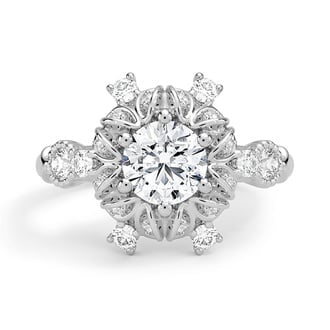 Custom Cluster Halo Diamond Ring