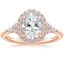 14K Rose Gold Nadia Halo Diamond Ring (1/4 ct. tw.), smalltop view