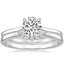 Platinum Provence Ring with Crescent Diamond Ring