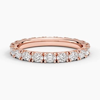 Nathalie Oval Eternity Lab Diamond Ring in 14K Rose Gold