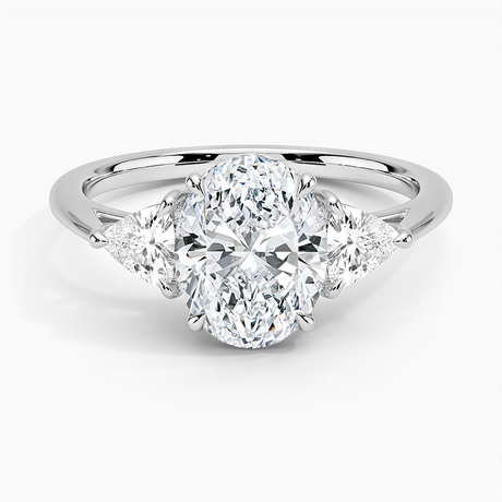 Luxe Trillion Three Stone Diamond Ring - Brilliant Earth