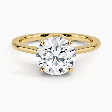 Floral Solitaire Engagement Ring