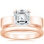 14K Rose Gold Parker Ring with 2.5mm Comfort Fit Wedding Ring