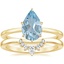 18K Yellow Gold Lumiere Diamond Ring with Lunette Diamond Ring