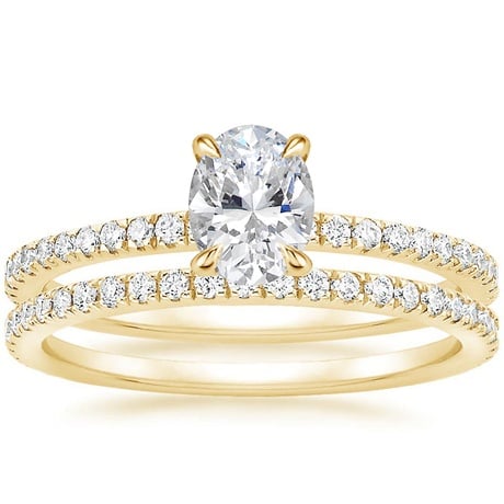 18K Yellow Gold Luxe Viviana Diamond Bridal Set (1/2 ct. tw.)