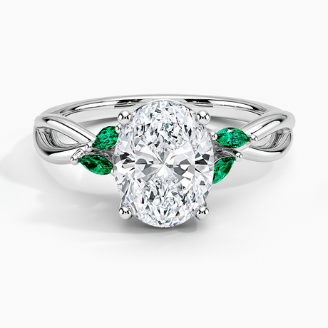 Engagement Ring With Emeralds