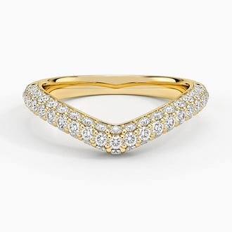 Adelaide Curved Lab Diamond Ring (7/8 ct. tw.) in 18K Yellow Gold