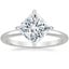 18K White Gold North Star Solitaire Ring, smalltop view