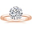 14K Rose Gold Melinda Solitaire Ring, smalltop view