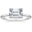 Platinum Horizontal Petite Comfort Fit Solitaire Ring, smalltop view