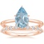 14K Rose Gold Lumiere Diamond Ring with Marseille Diamond Ring (1/3 ct. tw.)
