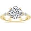 18K Yellow Gold Nadia Diamond Ring, smalltop view