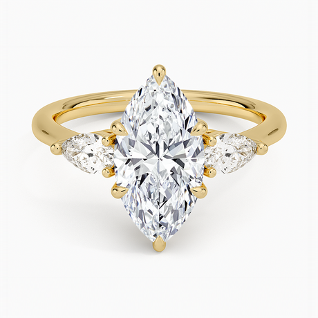 Opera Diamond Three Stone Engagement Ring