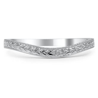 Custom Contoured Hand Engraved Wedding Band