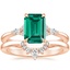 14K Rose Gold Nadia Diamond Ring with Lunette Diamond Ring