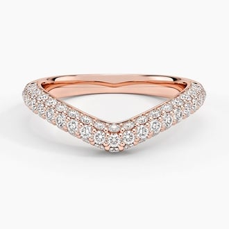 Adelaide Curved Lab Diamond Ring (7/8 ct. tw.) in 14K Rose Gold