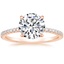 14K Rose Gold Viviana Three-Quarter Coverage Diamond Ring, smalltop view