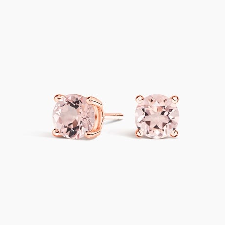 Morganite Stud Earrings