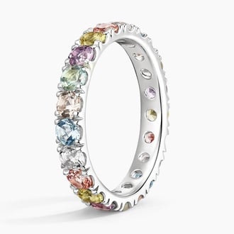 Pastel Multi Colored Rainbow Gemstone Ring