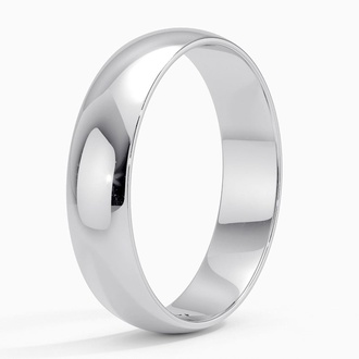 Slim Profile 5mm Wedding Ring in Platinum