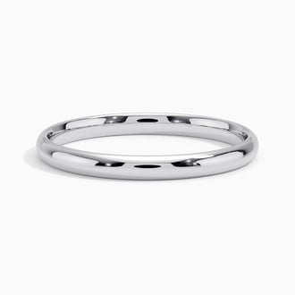 2mm Slim Profile Wedding Ring in Platinum