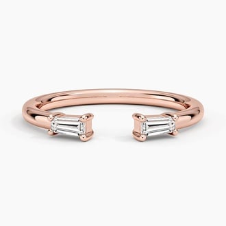 Wren Baguette Diamond Ring in 14K Rose Gold