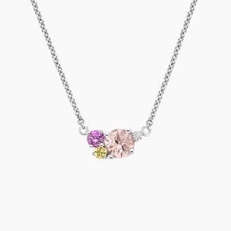 Gemstone Cluster Necklace