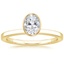 18K Yellow Gold Cielo Bezel Ring, smalltop view