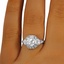 The Greer Ring, smallzoomed in top view on a hand