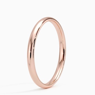 2mm Slim Profile Wedding Ring in 14K Rose Gold
