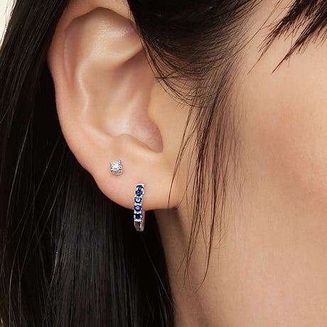 Sapphire Huggie Hoop Earrings